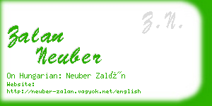 zalan neuber business card